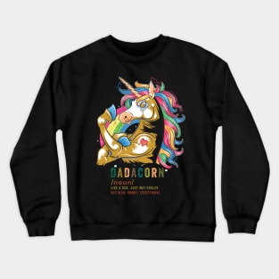 DadaCorn Like A Dad Unicorn Father's Day Crewneck Sweatshirt